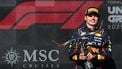 Race winner Red Bull Racing's Dutch driver Max Verstappen holds the trophy on the podium after the United States Formula One Grand Prix at the Circuit of the Americas in Austin, Texas, on October 19, 2025. 
RONALDO SCHEMIDT / AFP