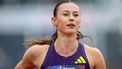 HENGELO - Nadine Visser in actie op de finale 400m horden, op de tweede en laatste dag van het NK atletiek  in het Fanny Blankers Koen Stadion. IRIS VAN DEN BROEK / ANP