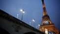 Paris 2024 Olympics - Opening Ceremony - Paris, France - July 26, 2024. General view of the Eiffel Tower during the opening ceremony. 
Clodagh Kilcoyne / POOL / AFP