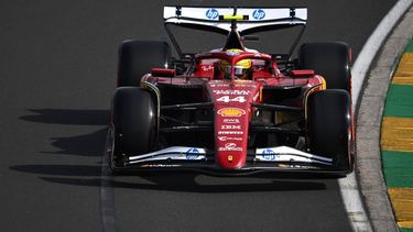 epa11962925 Lewis Hamilton of Ferrari in action during Free Practice Two at Albert Park Circuit in Melbourne, Australia, 14 March 2025.  EPA/JOEL CARRETT AUSTRALIA AND NEW ZEALAND OUT