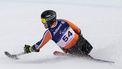 epa12807264 Netherlands' Jeroen Kampschreur in action during the Men's Para Ski Alpin Super-G race at the Milano Cortina 2026 Paralympic Winter Games in Cortina d'Ampezzo, Italy, 09 March 2026.  EPA/CLAUDIO THOMA   EDITORIAL USE ONLY