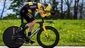 2022-04-26 15:13:21 epa09910453 German rider Michel Hessmann of team Jumbo-Visma in action during the prologue, a 5.12km race against the clock, at the 75th Tour de Romandie UCI ProTour cycling race in Lausanne, Switzerland, 26 April 2022.  EPA/JEAN-CHRISTOPHE BOTT