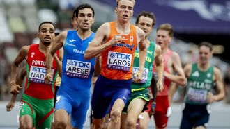 TOKIO - Niels Laros op het onderdeel 1500 meter tijdens de WK atletiek in het Japan National Stadium. ANP ROBIN VAN LONKHUIJSEN