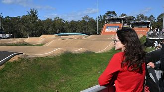 epa13119874 A general view of the track during the BMX World Championships at the Brisbane SX International BMX Centre in Brisbane, Australia, 19 July 2026.  EPA/DARREN ENGLAND EDITORIAL USE ONLY AUSTRALIA AND NEW ZEALAND OUT