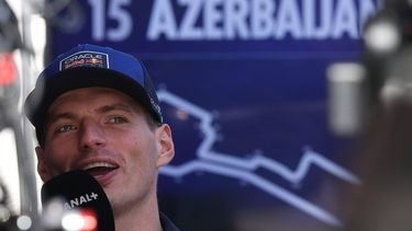epa13257530 Red Bull Racing driver Max Verstappen of Netherlands talks to media at the Baku City Circuit in Baku, Azerbaijan, 23 September 2026. The 2026 Formula 1 Azerbaijan Grand Prix will take place on 26 September 2026.  EPA/ALI HAIDER