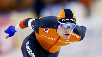 HEERENVEEN - Beau Snellink (Nederland) in actie op de 1500 meter allround voor mannen op de slotdag van de ISU EK Allround en Sprint in Thialf. ANP KOEN VAN WEEL