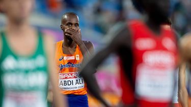 BIRMINGHAM - Mahadi Abdi Ali tijdens de finale 5000 meter op de EK atletiek. Het is voor het eerst dat de Europese Kampioenschappen georganiseerd worden in Groot-Brittannië. IRIS VAN DEN BROEK / ANP