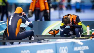 MILAAN - Chris Huizinga na afloop van de finale ploegenachtervolging mannen bij het langebaanschaatsen in het Milano Speed Skating Stadium op de Olympische Winterspelen van Milaan. SEM VAN DER WAL / ANP