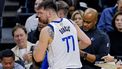epa11401474 Dallas Mavericks guard Luka Doncic of Slovenia is treated for a cut during the first half of the NBA Finals game two between the Boston Celtics and the Dallas Mavericks, in Boston, Massachusetts, USA, 09 June 2024.  EPA/CJ GUNTHER SHUTTERSTOCK OUT