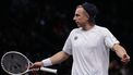 Netherlands' Tallon Griekspoor reacts as he plays against Germany's Alexander Zverev during their men's singles match on day three of the Paris ATP Masters 1000 tennis tournament at the Accor Arena - Palais Omnisports de Paris-Bercy - in Paris on October 30, 2024. 
Dimitar DILKOFF / AFP