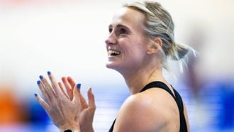 APELDOORN - Anouk Vetter in actie op de finale 60 meter horde tijdens de tweede dag van de Nederlandse kampioenschappen indooratletiek. ANP IRIS VAN DEN BROEK