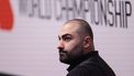 Iran's Hossein Vafaei looks up during his World Snooker Championship Round One match against China's Si Jiahui (not pictured) at The Crucible in Sheffield, northern England on April 22, 2026.  The World Snooker Championship 2025 will take place from April 19 to May 5, 2025.
Darren Staples / AFP