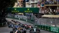 MONACO - Max Verstappen (Red Bull Racing) gaat aan kop tijdens de start van de Grote Prijs van Monaco. ANP REMKO DE WAAL