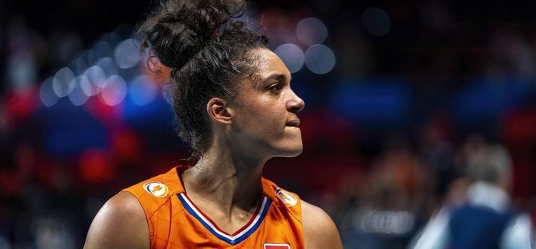 BRUSSEL - Celeste Plak in actie tijdens de finale 3-4 op het EK volleybal tegen Italië. ANP RONALD HOOGENDOORN