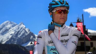 Team Astana rider Russia's Aleksander Vlasov waits prior to the 17th stage of the Giro d'Italia 2021 cycling race, 193km between Canazei and Sega di Ala on May 26, 2021.  
Luca Bettini / AFP