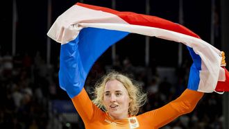PARIJS - Manon Veenstra wint een zilveren medaille tijdens de finale BMX op de Olympische Spelen. ANP REMKO DE WAAL