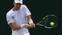 2023-07-06 12:08:44 epa10729392 Botic Van De Zandschulp of Netherlands in action during his Men's Singles 1st round match against Zhizhen Zhang of China at the Wimbledon Championships, Wimbledon, Britain, 06 July 2023.  EPA/ISABEL INFANTES   EDITORIAL USE ONLY