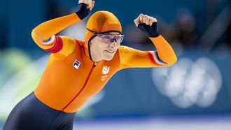 MILAAN - Femke Kok tijdens de 500 meter bij het langebaanschaatsen in het Milano Speed Skating Stadium op de Olympische Winterspelen van Milaan. ROBIN VAN LONKHUIJSEN / ANP