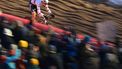 Netherlands' Mathieu Van Der Poel competes in the men's elite race during stage 9 (out of 12) of the UCI Cyclo-Cross World Cup in Zonhoven, on January 4, 2026.
 
DAVID PINTENS / Belga / AFP