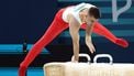 epa11522933 Max Whitlock of Great Britain performs during the Men's Pommel Horse final of the Artistic Gymnastics competitions in the Paris 2024 Olympic Games, at the Bercy Arena in Paris, France, 03 August 2024.  EPA/YAHYA ARHAB