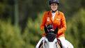 VERSAILLES - Springruiter Kim Emmen tijdens de team finale op de Olympische Spelen. ANP REMKO DE WAAL