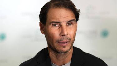 epa10976714 Spanish tennis player and 22-Grand-Slam-winner Rafa Nadal takes part in a media meeting during the presentation of Tenis Teknon Clinic as part of Teknon Health Center, in Barcelona, Spain, 15 November 2023.  EPA/Alejandro Garcia