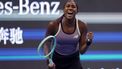 epa11643091 Coco Gauff of USA celebrates winning her Women's Singles semi-finals match against Paula Badosa of Spain in the China Open tennis tournament in Beijing, China, 05 October 2024.  EPA/ANDRES MARTINEZ CASARES