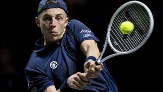 ROTTERDAM - Tallon Griekspoor (NED) in actie tegen Emil Ruusuvuori (FIN) op de vijfde dag van het tennistoernooi ABN AMRO Open in Ahoy. ANP SANDER KONING