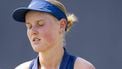 DEN BOSCH - Suzan Lamens (NED) in haar partij tegen Elisabetta Cocciaretto (ITA)  tijdens de kwartfinale van het Libema Open. Het tennistoernooi vindt plaats in in het Autotron van Rosmalen. ANP SANDER KONING