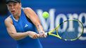 2023-09-03 22:16:55 Denmark's Caroline Wozniacki hits a return to USA's Coco Gauff during the US Open tennis tournament women's singles round of 16 match at the USTA Billie Jean King National Tennis Center in New York City, on September 3, 2023. 
ANGELA WEISS / AFP