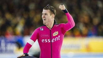 HEERENVEEN -Joep Wennemars na de 1500m mannen op de slotdag van het olympisch kwalificatietoernooi langebaanschaatsen in Thialf. ANP ROBIN VAN LONKHUIJSEN