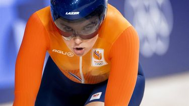 SAINT-QUENTIN-EN-YVELINES - Maike van der Duin tijdens omnium (v) bij het baanwielrennen in het Velodrome op de Olympische Spelen. ANP KOEN VAN WEEL