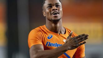 ISTANBUL - Raphael Bouju in actie tijdens de 60 meter, op de derde dag van het EK atletiek indoor in Turkije. ANP RONALD HOOGENDOORN