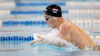 AMERSFOORT - Rogier Dorsman tijdens de testwedstrijd van de para-zwemmers in aanloop naar de wereldkampioenschappen in Manchester. ANP IRIS VAN DEN BROEK