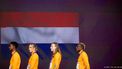 ROME - De Nederlandse estafetteploeg met de bronzen medaille op de 4x400 gemengde estafette op de tweede dag van de Europese kampioenschappen atletiek. ANP IRIS VAN DEN BROEK