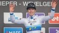 epa11999739 Winner Dutch rider Lorena Wiebes of Team SD Worx - Protime poses on the podium for the Women's Gent-Wevelgem in Flanders Fields, a one-day cycling race over 168.9km from Ypres to Wevelgem, Belgium, 30 March 2025.  EPA/OLIVIER MATTHYS