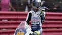 epa11522116 Dutch Collin Veijer of LIQUI MOLY Husqvarna Intact GP during the Moto3 Qualifying session at the Motorcycling Grand Prix of Great Britain at the Silverstone race track, Britain, 03 August 2024.  EPA/TIM KEETON