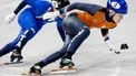 MILAAN - Xandra Velzeboer tijdens de kwartfinales voor de 500 meter bij het shorttrack schaatsen in de Milano Ice Skating Area op de Olympische Winterspelen van Milaan. ROBIN VAN LONKHUIJSEN / ANP