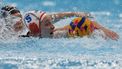 epa11141564 Maartje Keuning of Netherlands in action during the Women's Water Polo match between the Netherlands and China at the FINA World Aquatics Championships in Doha, Qatar, 10 February 2024.  EPA/YURI KOCHETKOV