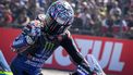 Monster Energy Yamaha MotoGP team's French motoGP rider Fabio Quartararo celebrates after winning the pole position during the France Moto GP Grand Prix qualifying session at the Le Mans Circuit on May 10, 2025.
 
Loic VENANCE / AFP