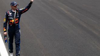 Red Bull Racing's Dutch driver Max Verstappen waves after the Sprint race at the Jose Carlos Pace racetrack, aka Interlagos, in Sao Paulo, Brazil, on November 2, 2024, on the eve of the Formula One Sao Paulo Grand Prix. 
Miguel Schincariol / AFP