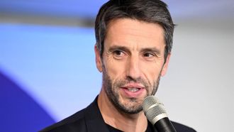 French President of the Paris 2024 Olympics and Paralympics Organising Committee (Cojo) Tony Estanguet speaks during a press conference on the 2023 review and 2024 outlook at the headquarters of the Paris 2024 Olympics  in the Saint-Denis suburb of Paris, on December 20, 2023. 
Bertrand GUAY / AFP