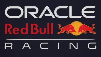 The logo of Team Red Bull is seen on the second day of Formula One pre-season testing at the Bahrain International Circuit in Sakhir on February 24, 2023. 
Giuseppe CACACE / AFP