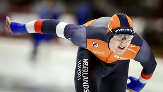 INZELL - Jenning De Boo (NED) tijdens de 1000 meter mannen op het wereldkampioenschap schaatsen sprint in de Max Aicher Arena in het Duitse Inzell. ANP VINCENT JANNINK