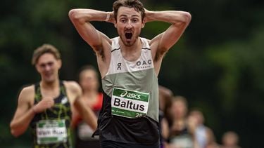 APELDOORN - Atleet Noah Baltus wordt Nederlands kampioen op de 1500 meter op de Nederlandse kampioenschappen Atletiek. ANP RONALD HOOGENDOORN