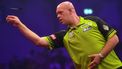 2023-07-07 22:35:42 epa10733159 Michael van Gerwen of the Netherlands throws a dart during a match against Adam Gawlas of Czech Republic (not seen) in the Poland Darts Masters 2023 tournament, in Warsaw, Poland, 07 July 2023  EPA/Piotr Nowak POLAND OUT