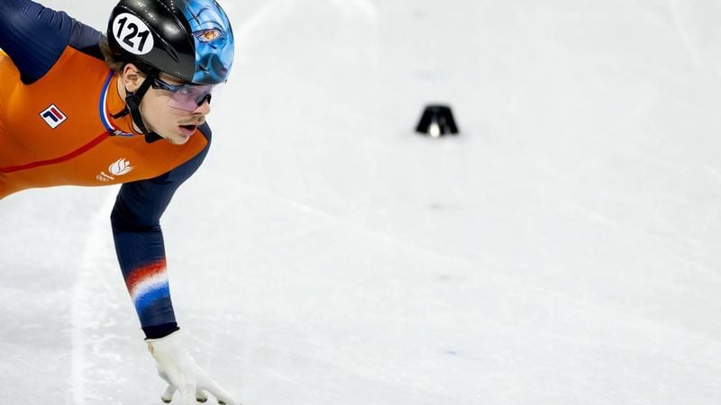 MILAAN - Melle van 't Wout tijdens de kwart finales 500 meter bij het shorttrack schaatsen in de Milano Ice Skating Area op de Olympische Winterspelen van Milaan. IRIS VAN DEN BROEK / ANP