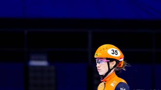 2023-03-12 14:54:38 SEOUL - Suzanne Schulting in actie op de 1000 meter tijdens het WK Shorttrack in Zuid-Korea. ANP IRIS VAN DEN BROEK