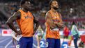 BIRMINGHAM - Xavi Mo-Ajok en Elvis Afrifa na afloop op de Finale 4x100 Relay mannen tijdens de zesde dag van de EK atletiek. IRIS VAN DEN BROEK / ANP