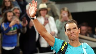 epa11373971 Rafael Nadal of Spain leaves the court after losing his Men's Singles 1st round match against Alexander Zverev of Germany during the French Open Grand Slam tennis tournament at Roland Garros in Paris, France, 27 May 2024.  EPA/TERESA SUAREZ